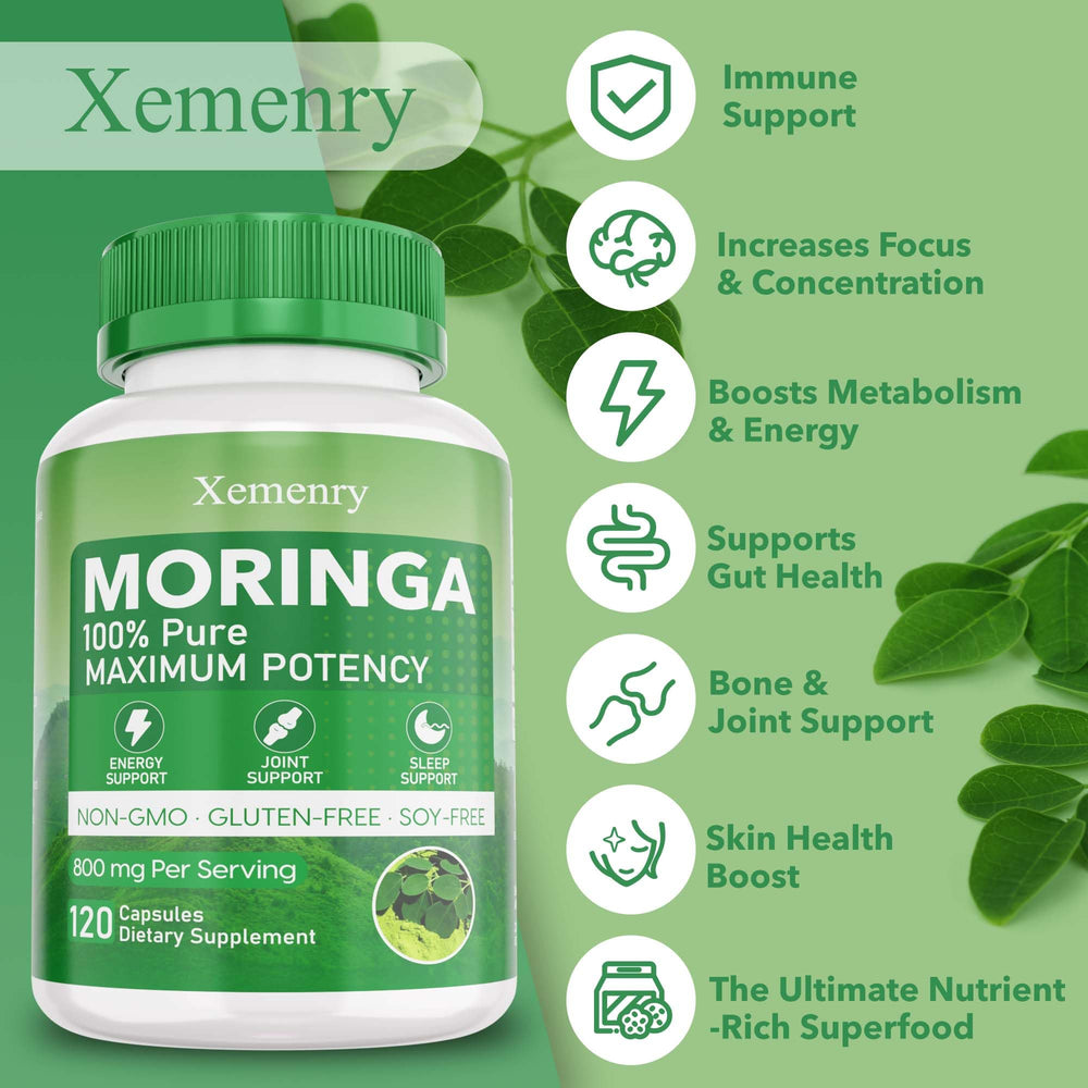 Moringa oleifera leaf powder 800mg serving