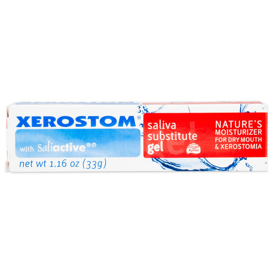 Two Xerostom gel tubes with application view