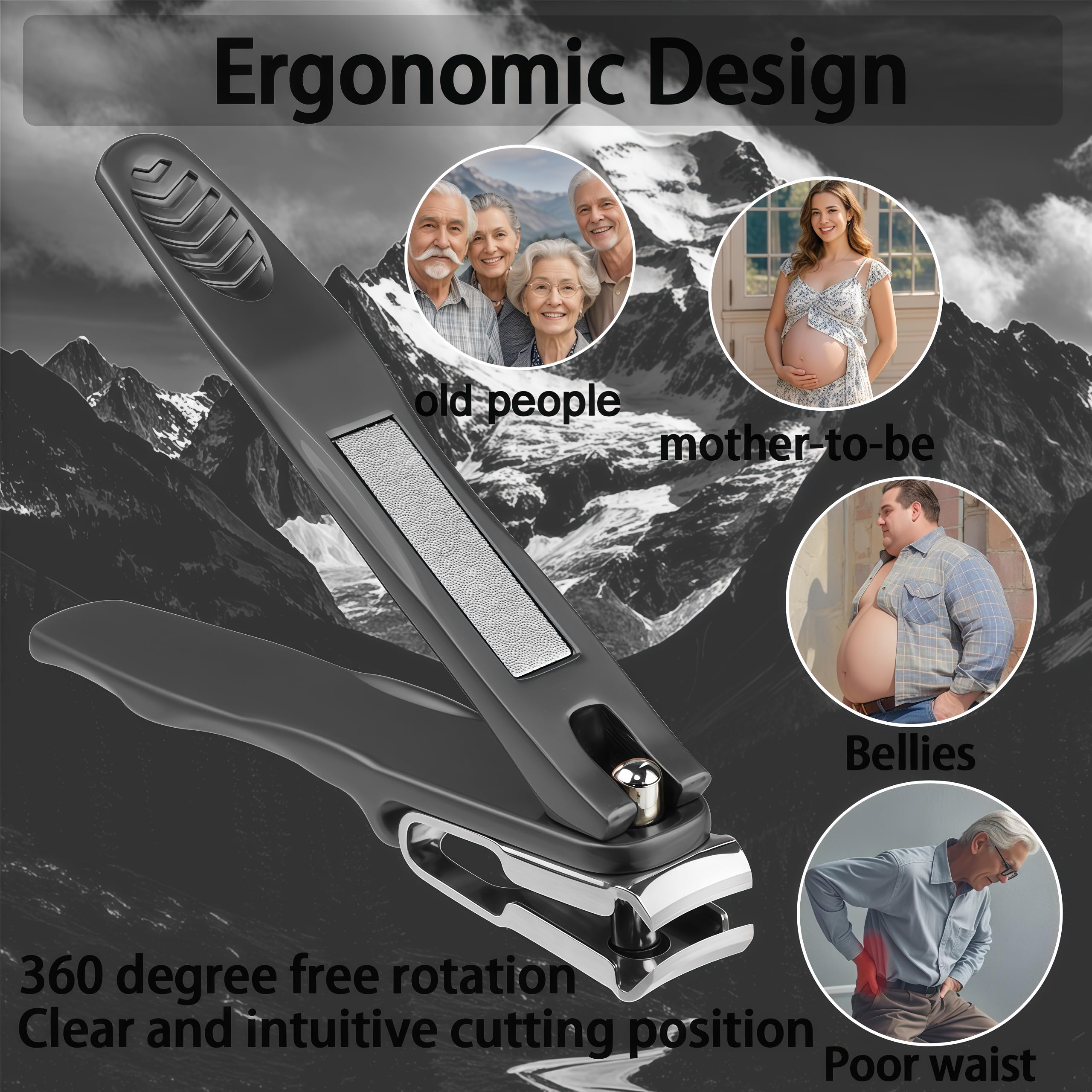 XGIZMOO long-handle nail clippers for easier reach and leverage