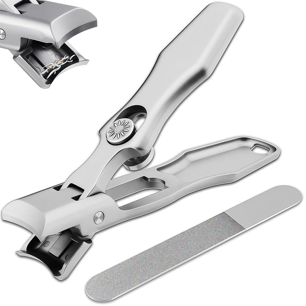 XGIZMOO nail clippers with large opening for thick nails, enabling effortless trimming.