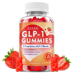 XIAAN GLP-1 Gummies bottle with strawberry flavor, 60 count