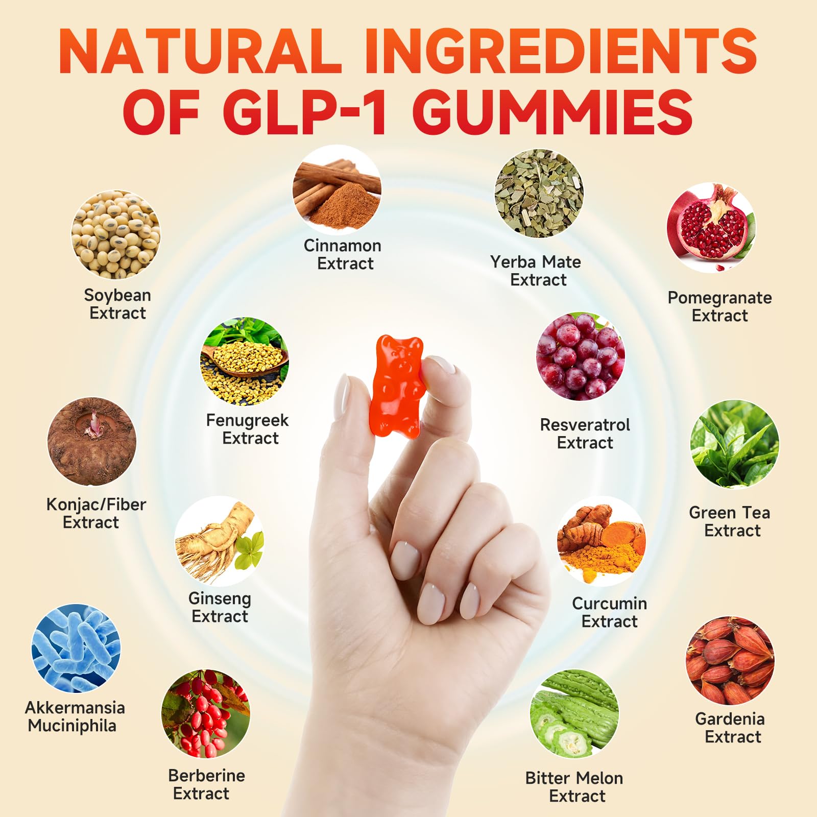 Gluten-free and non-GMO labels on XIAAN GLP-1 Gummies packaging