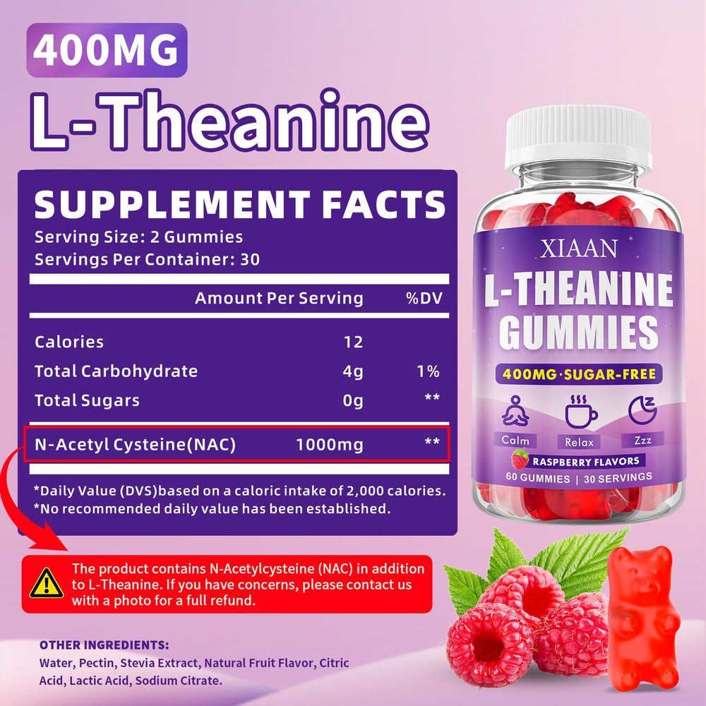 Packaging and label of XIAAN L-Theanine Gummies