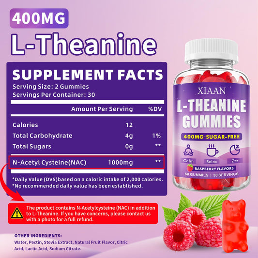 Packaging and label of XIAAN L-Theanine Gummies