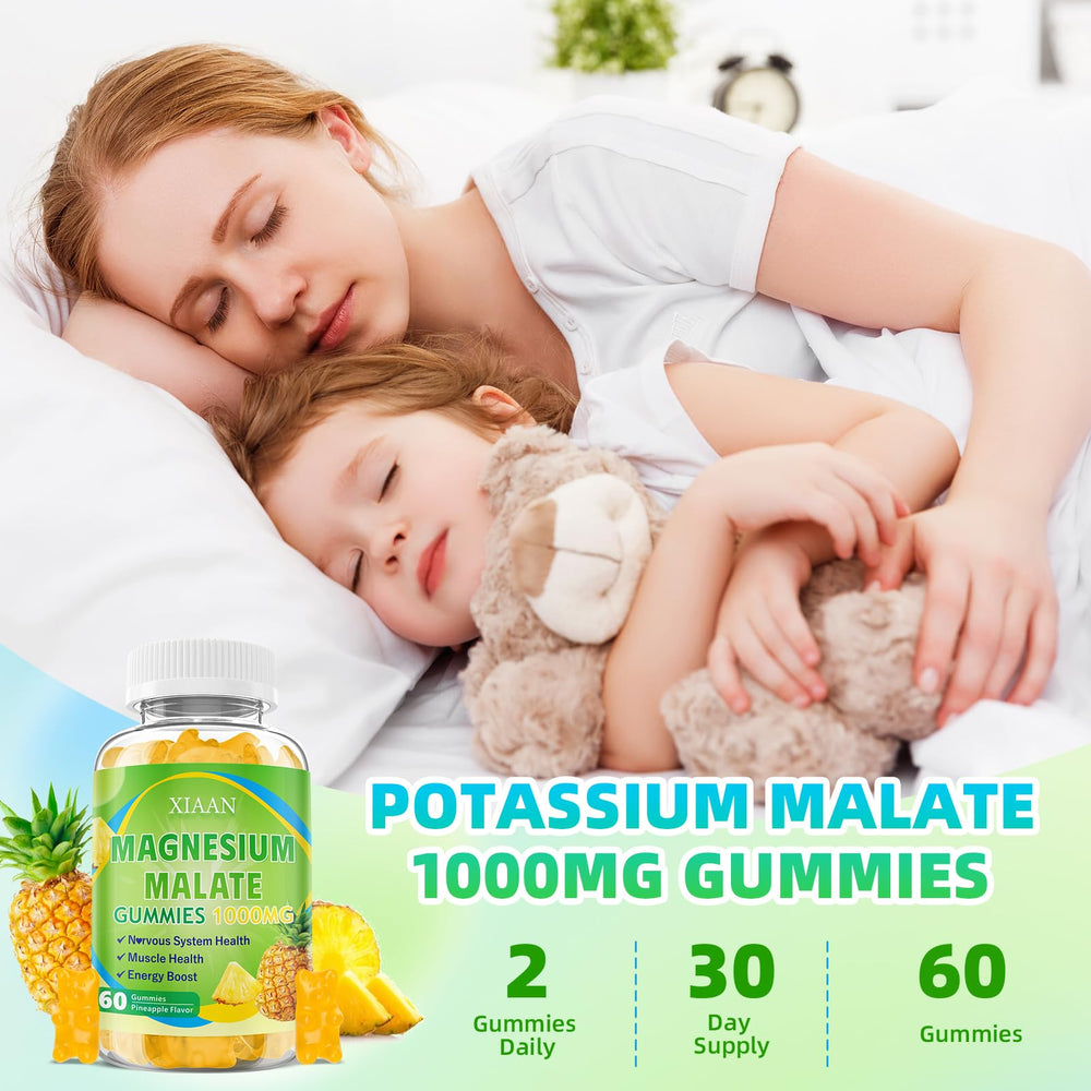 XIAAN Magnesium Malate Gummies ingredients panel