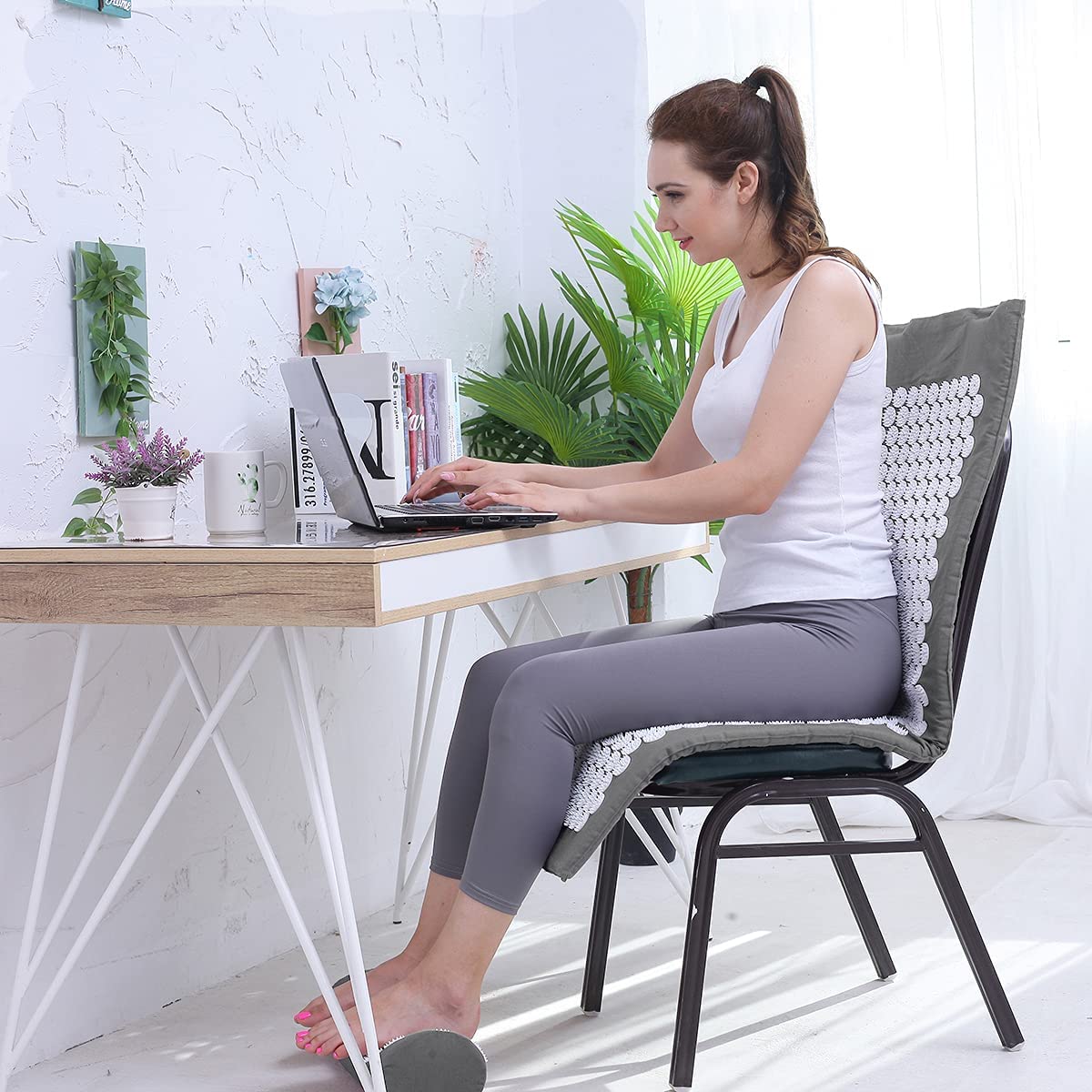 XiaoMaGe carrying bag for acupressure mat and pillow (gray)