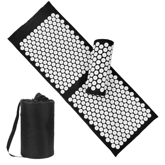 XiaoMaGe black acupressure mat laid flat