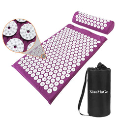 XiaoMaGe purple acupressure mat on white background