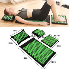 XiaoMaGe acupressure pillow in black for neck and back relief