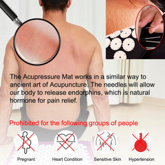 Close-up of acupressure tips on XiaoMaGe purple pillow