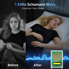 XIKDS bedroom scene with Schumann resonance generator for calm routines.