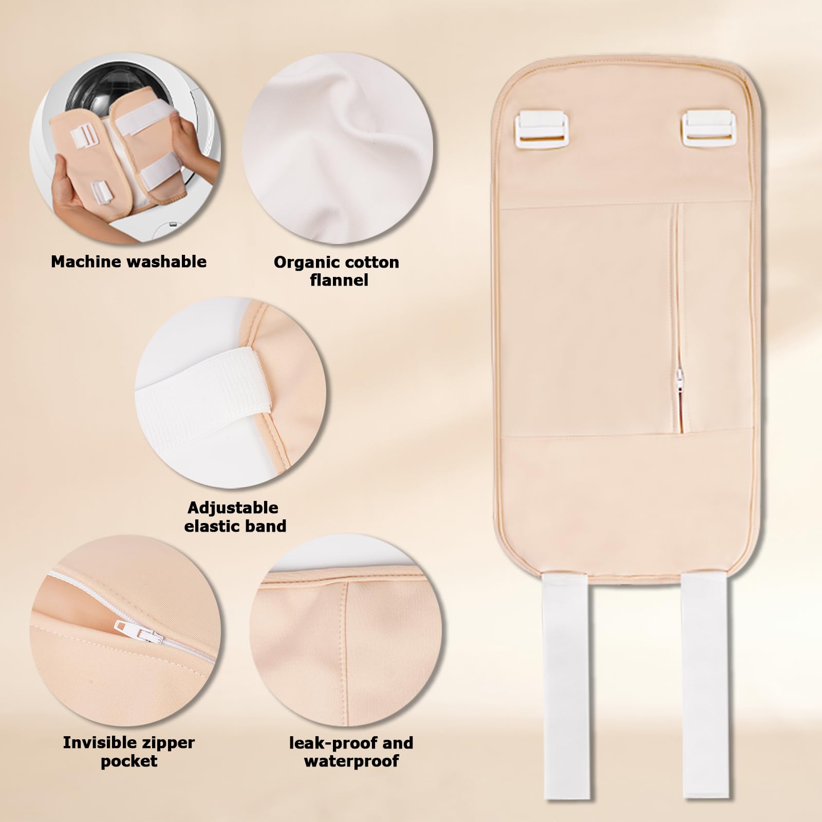 Castor oil pack leg wraps for additional coverage