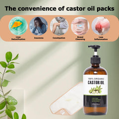 Castor oil pack neck wrap for soothing therapy