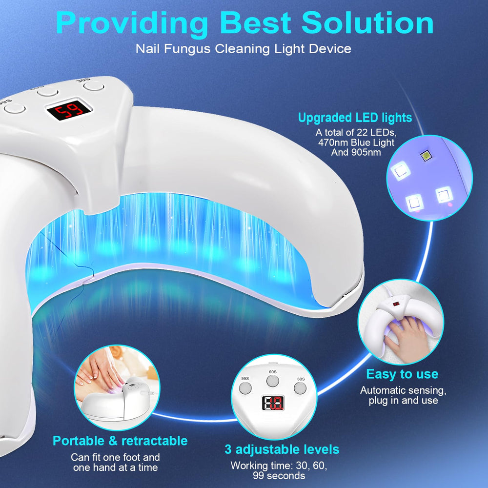 XiNanc Nail Fungus Laser Device in-use view demonstrates targeted nail care.