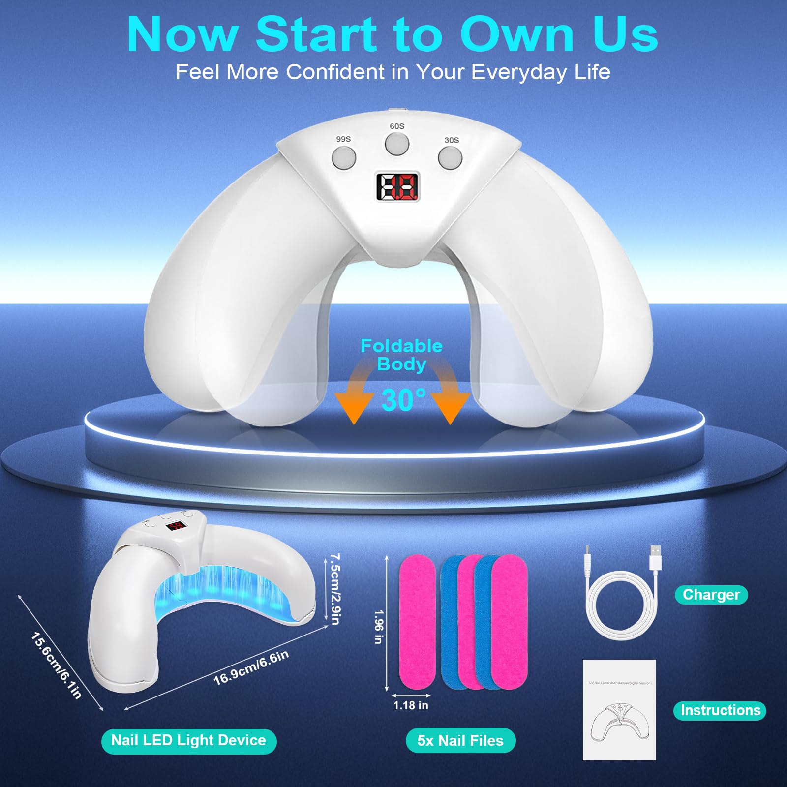XiNanc Nail Fungus Laser Device recharge-ready design enables easy at-home sessions.
