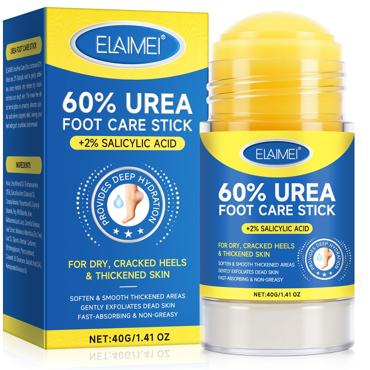 XINSZLIN 60% Urea Stick on heel for smoother skin.