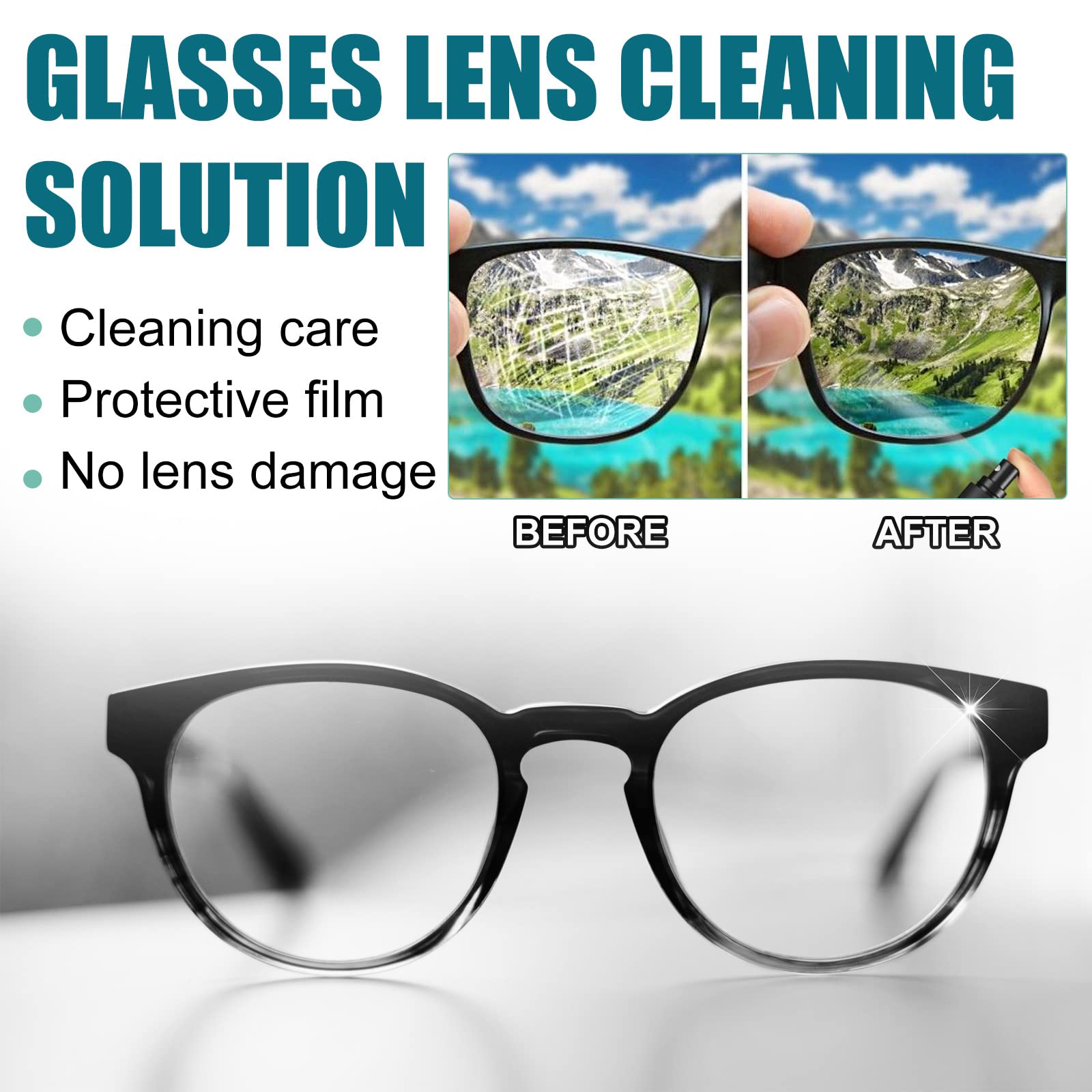 Side view of the spray bottle for glasses