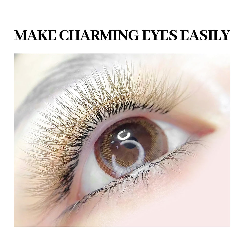 XIUSUZAKI brown 0.07mm lashes with C/D curl for versatile styles