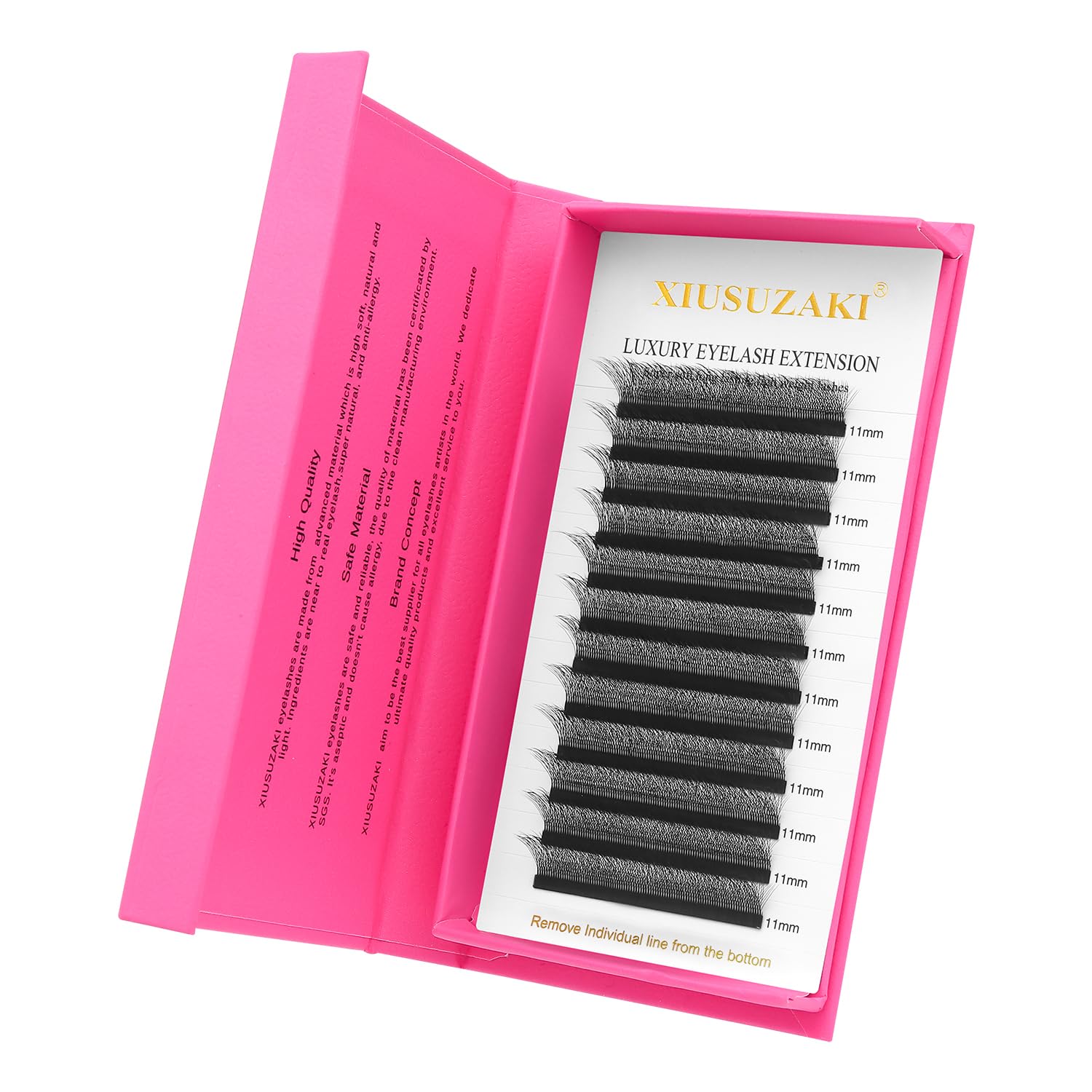 XIUSUZAKI matte black cluster lashes for bold, drama-ready looks.