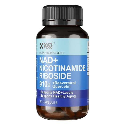 XKQ NAD+ supplement bottle with 60 capsules
