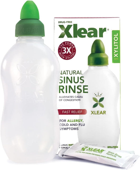 Xlear nasal irrigation system bottle ready for quick, comfortable congestion relief.
