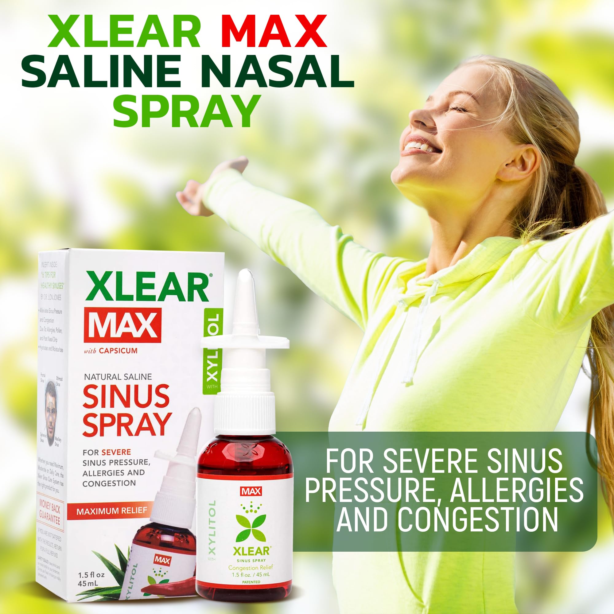 Xlear nasal rinse Neti Pot ready for deep cleansing of nasal passages