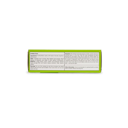 Xlear nasal spray mist demonstrates easy spray for clearer breathing
