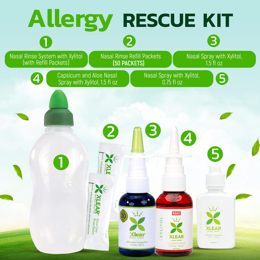 Xlear nasal spray on-the-go mini bottle for quick congestion relief