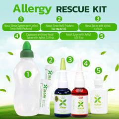Xlear nasal spray on-the-go mini bottle for quick congestion relief