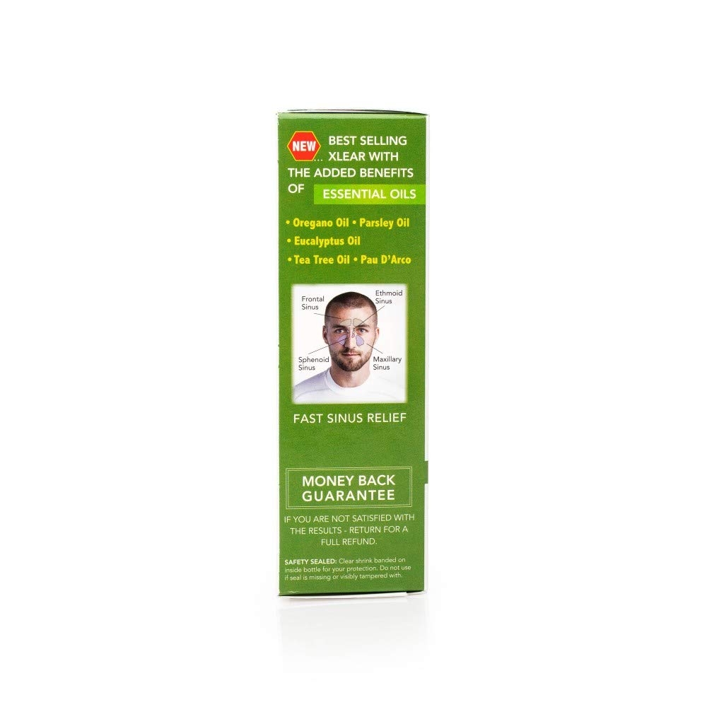 Xlear Rescue bottle close-up highlighting natural formula.