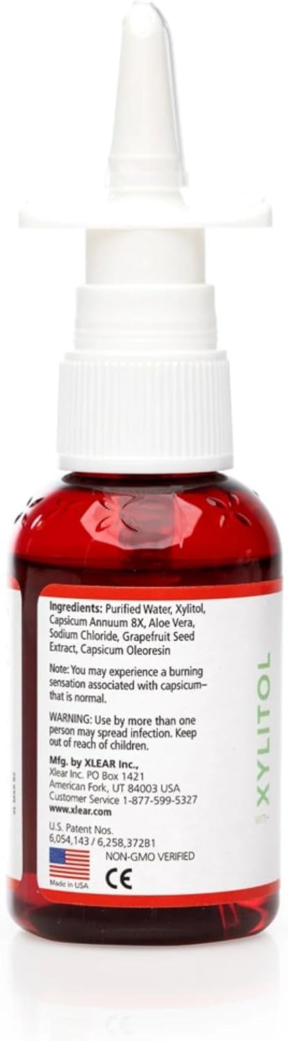 Xlear warming sensation illustration during first-time use