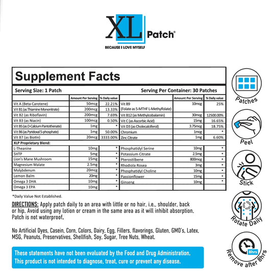 Close-up of XLPATCH Focus Plus patch