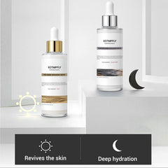 XOTMPFLY body application on knees and elbows smooths rough skin.