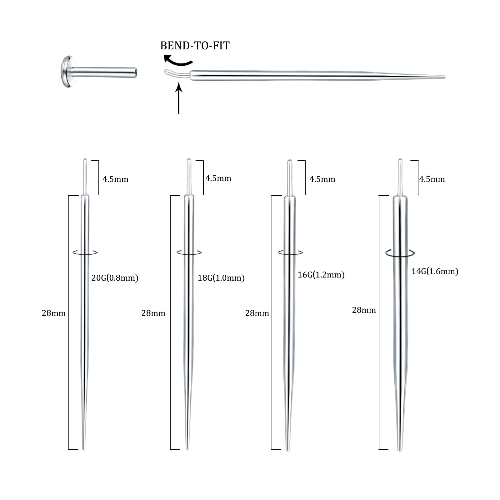 Xpircn piercing taper kit assembled in a clear box for easy at-home use