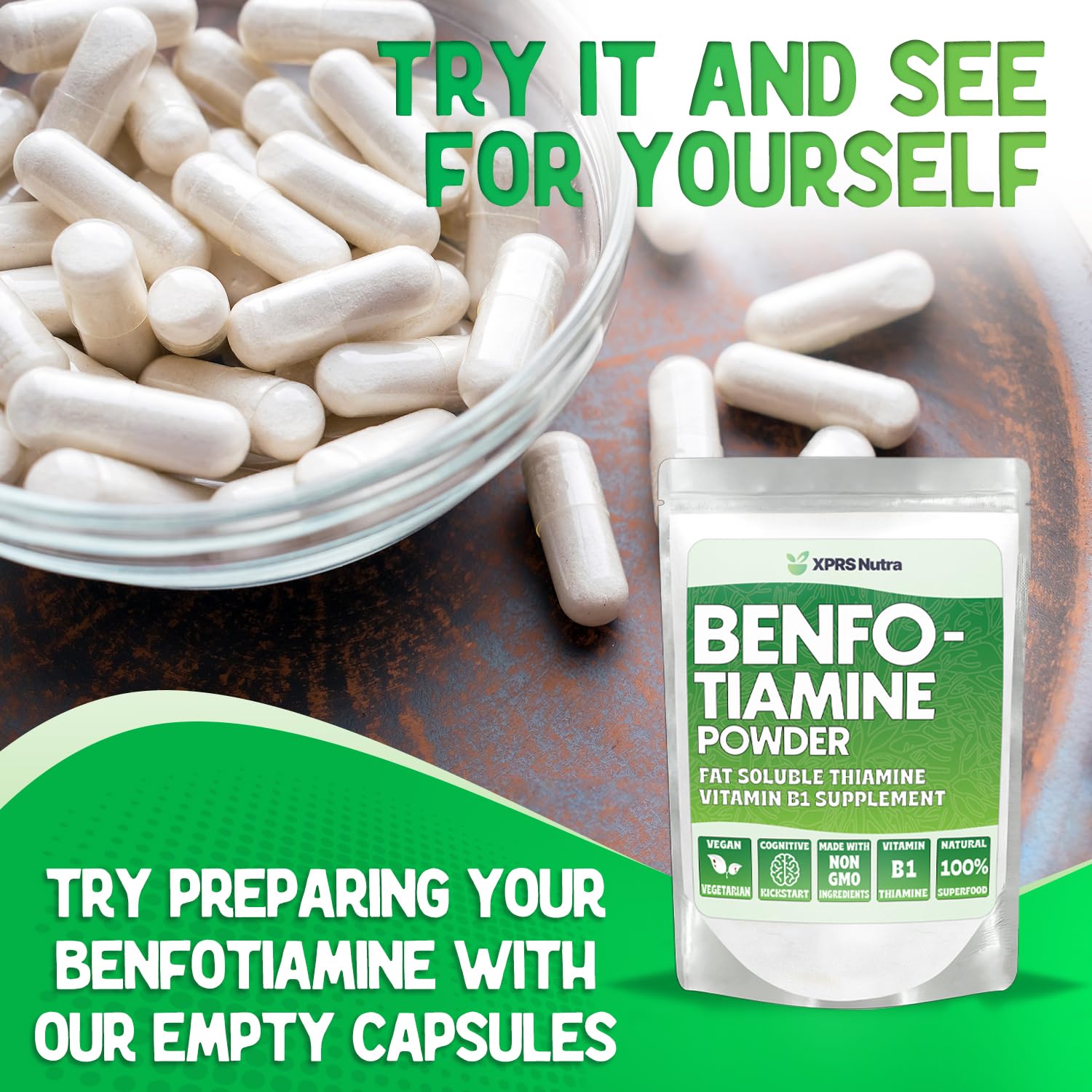 Graphic highlighting cognitive support benefits of Benfotiamine