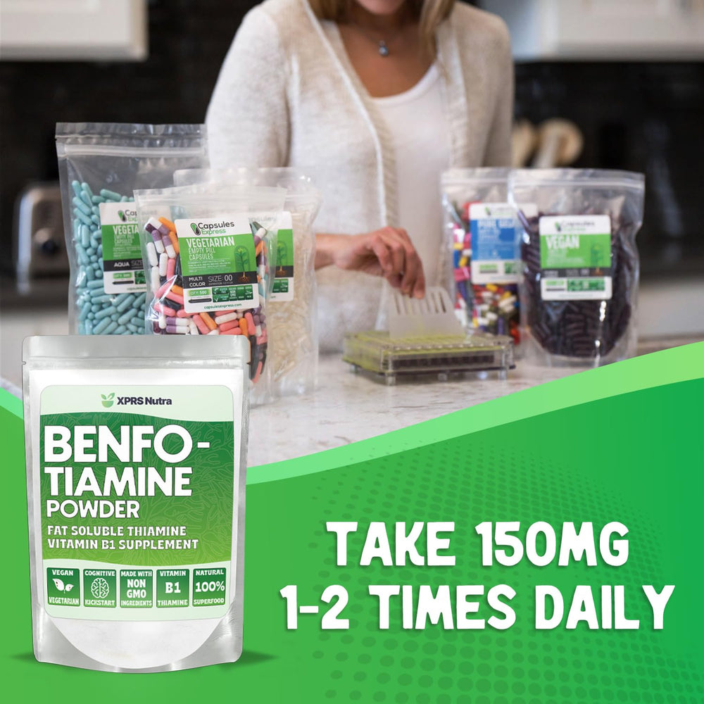 Healthy brain focus concept with Benfotiamine