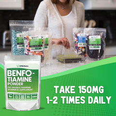 Healthy brain focus concept with Benfotiamine