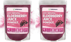 Front view of XPRS Nutra Elderberry Juice Powder 8 oz pack of 2