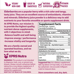 Elderberry juice powder added to a smoothie