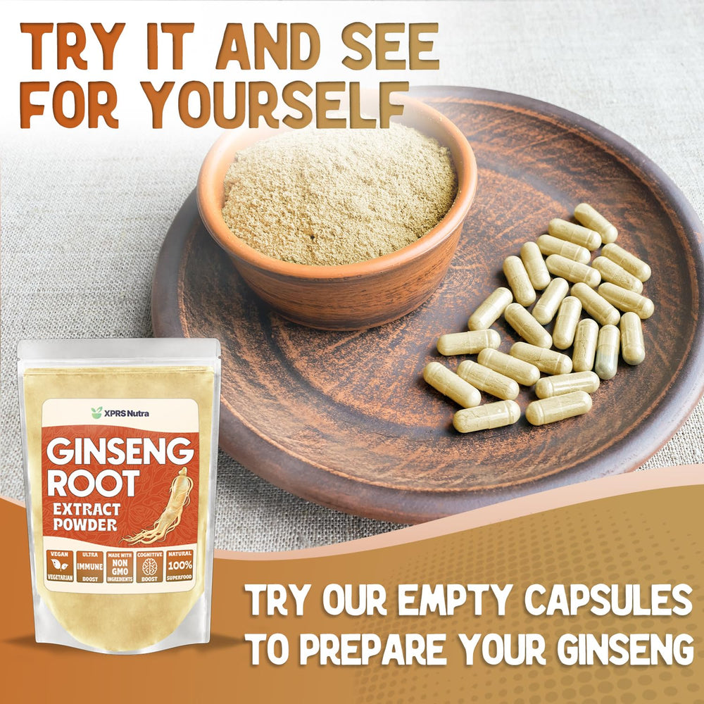 Ginseng powder dissolving in a glass