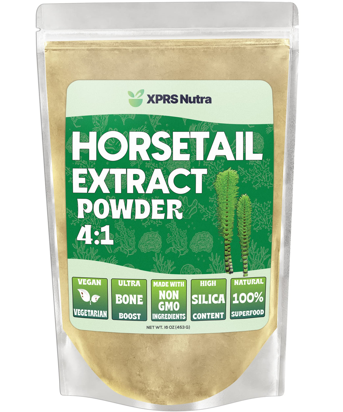 XPRS Nutra Horsetail Extract Powder 16oz container