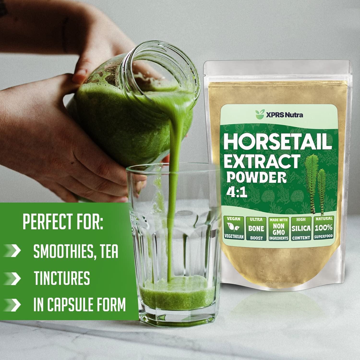 XPRS Nutra Horsetail Extract Powder 4oz container