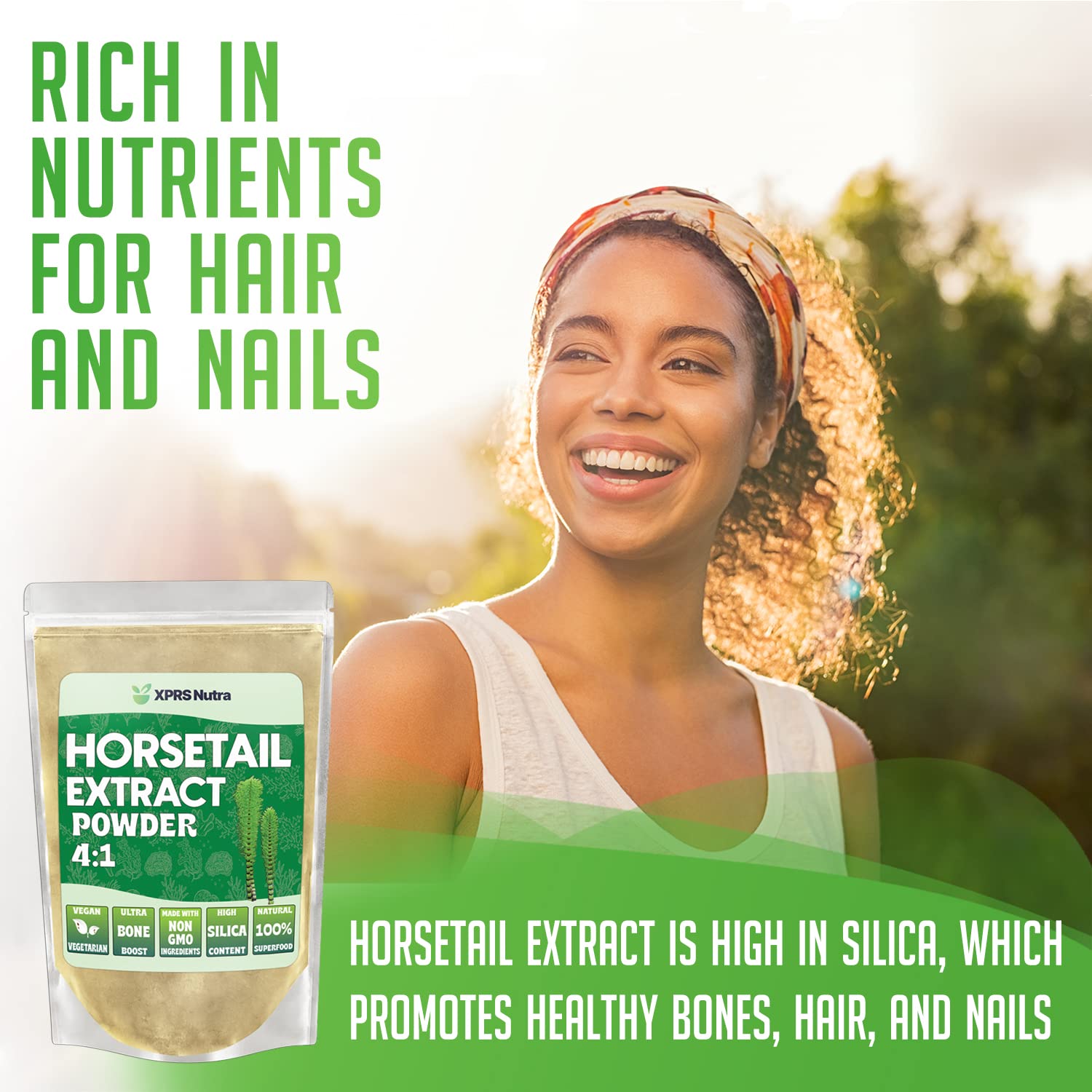 XPRS Nutra Horsetail Extract Powder 8oz container
