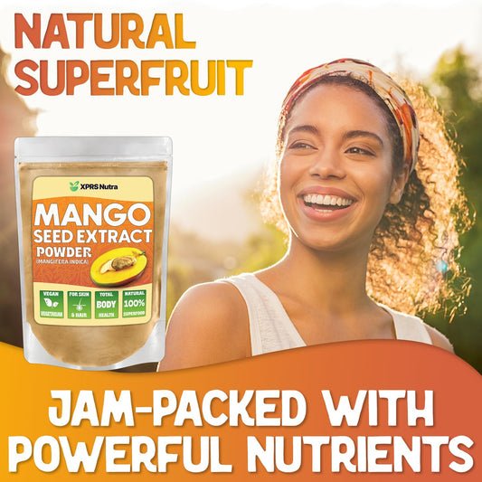 Close-up of mango seed powder texture