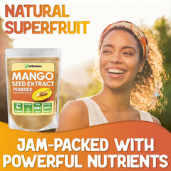 Close-up of mango seed powder texture