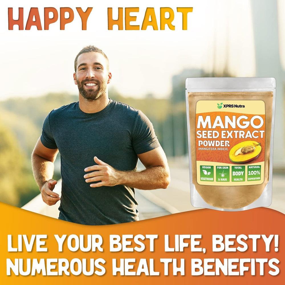 Non-GMO vegan-friendly mango seed extract packaging label