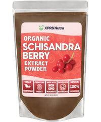 Front view of XPRS Nutra Organic Schisandra Berry Powder 16 oz jar