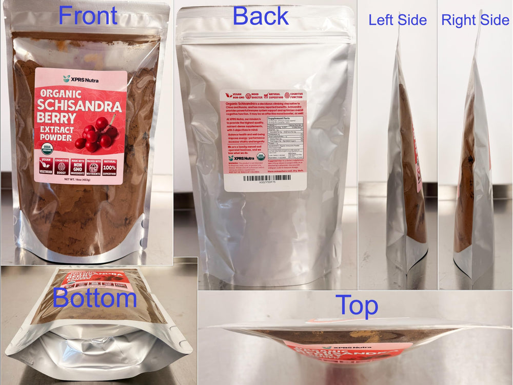 USDA Organic seal on Schisandra Berry Powder packaging