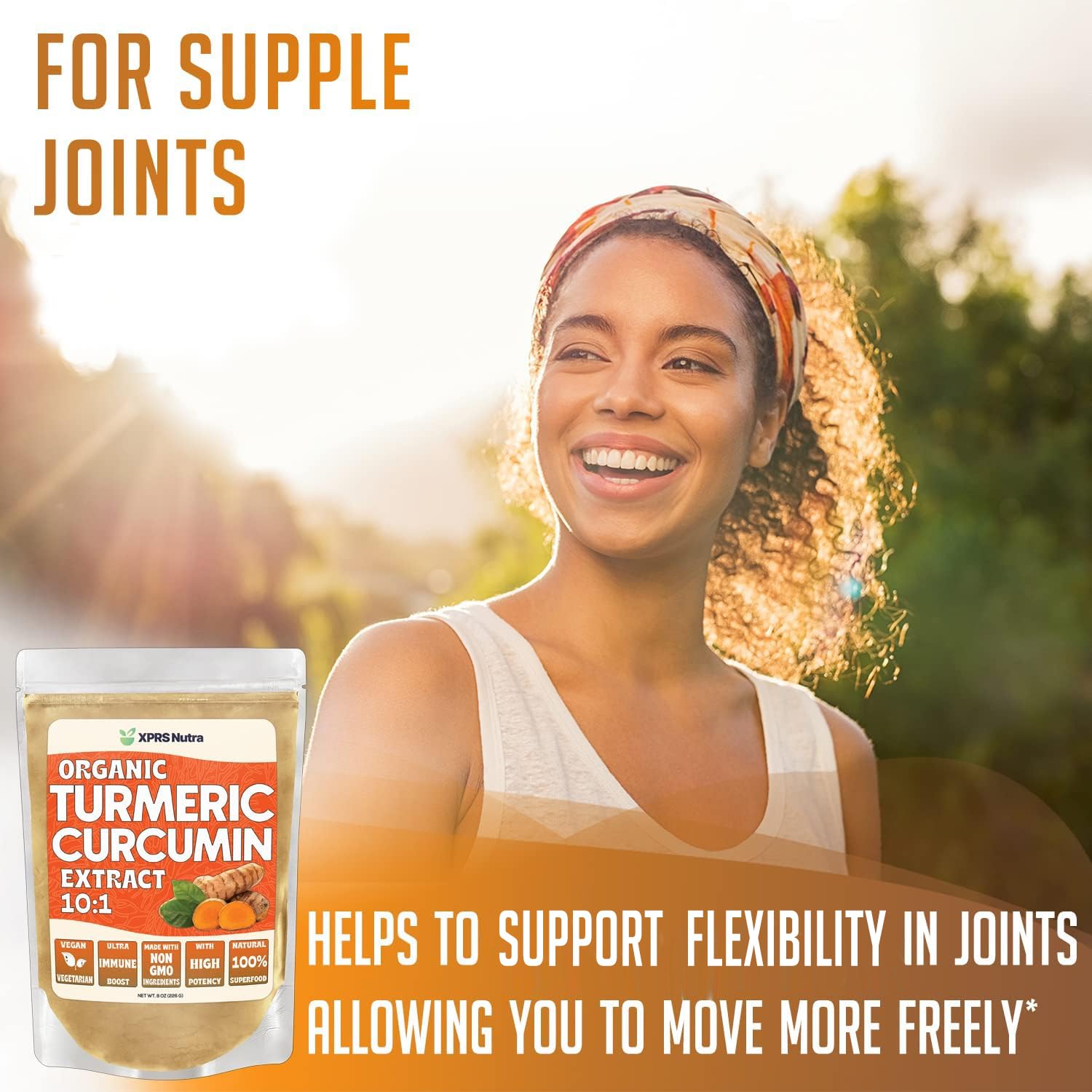 XPRS Nutra turmeric curcumin 10:1 packaging details
