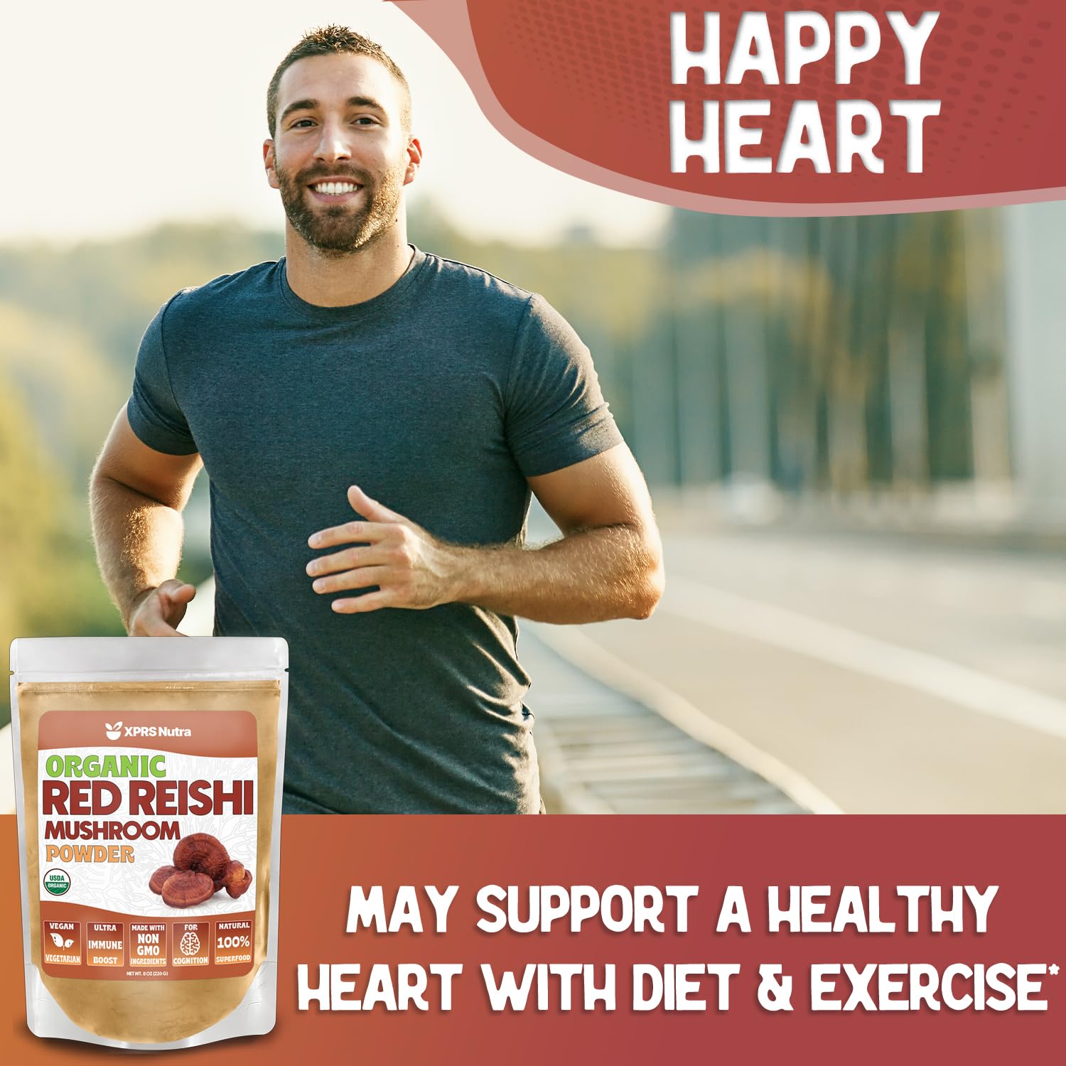 Close-up of the product container with label